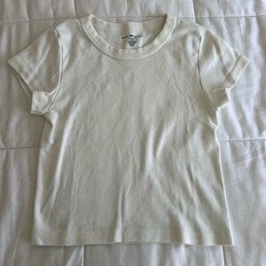 Brandy Melville White Baby Tee